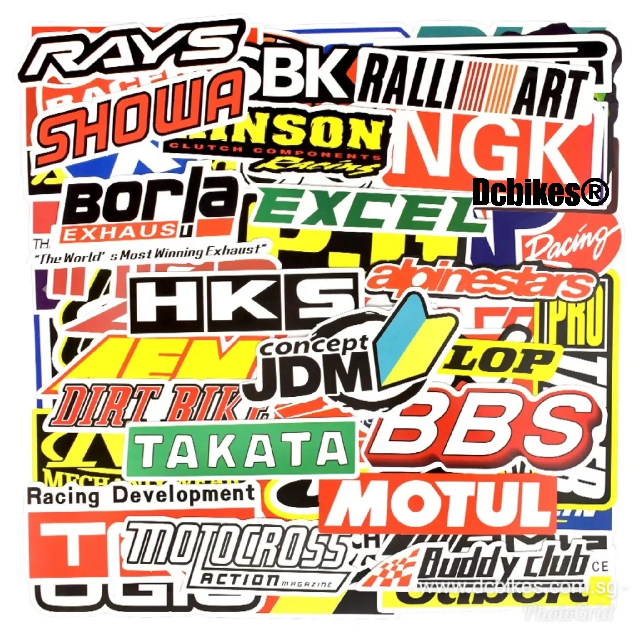 100 Pieces Racing Car Evo JDM DIY Colour Random Sticker Bomb Decals