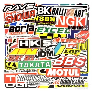 100 Pieces Racing Car Evo JDM DIY Colour Random Sticker Bomb Decals