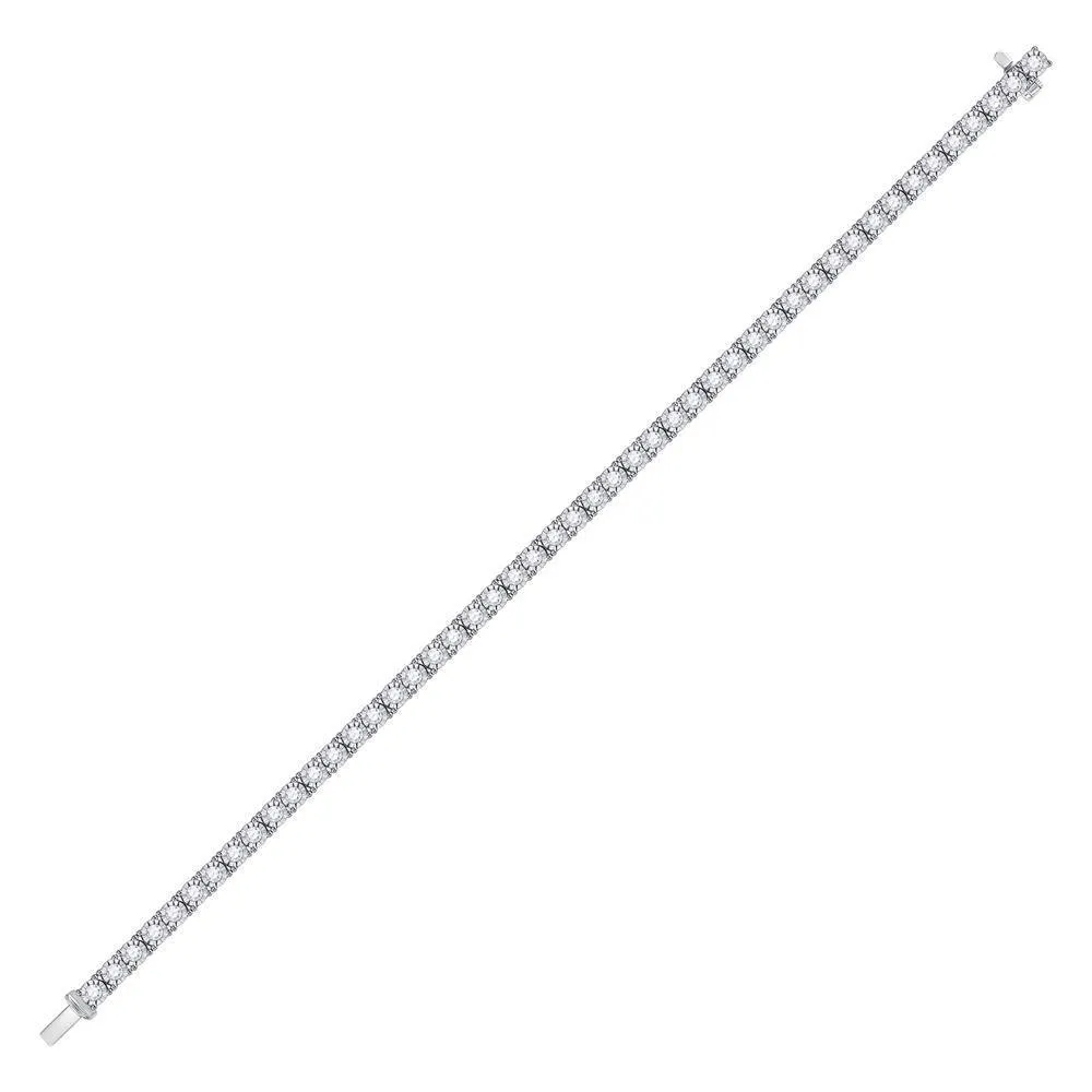 10K White Gold Diamond Tennis Bracelet 1/12 Cttw