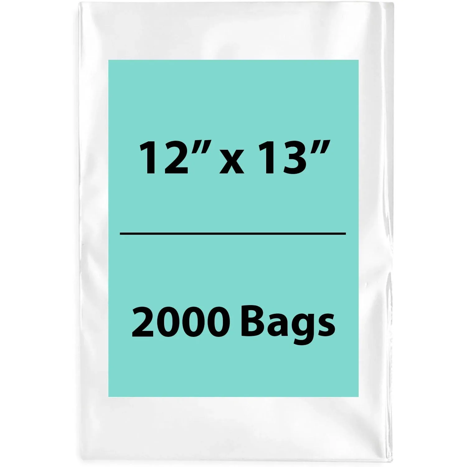 12X13 inches Clear Flat Poly Bags 1.5Mil Open Top (LDPE)