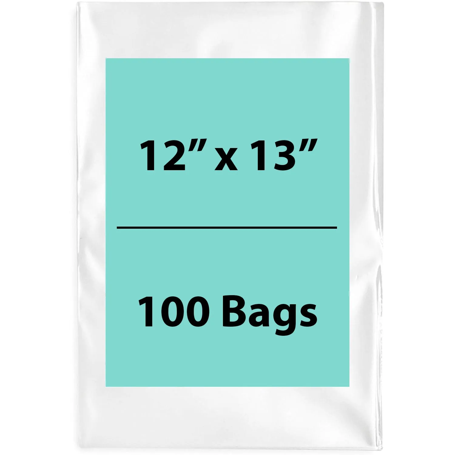 12X13 inches Clear Flat Poly Bags 1.5Mil Open Top (LDPE)