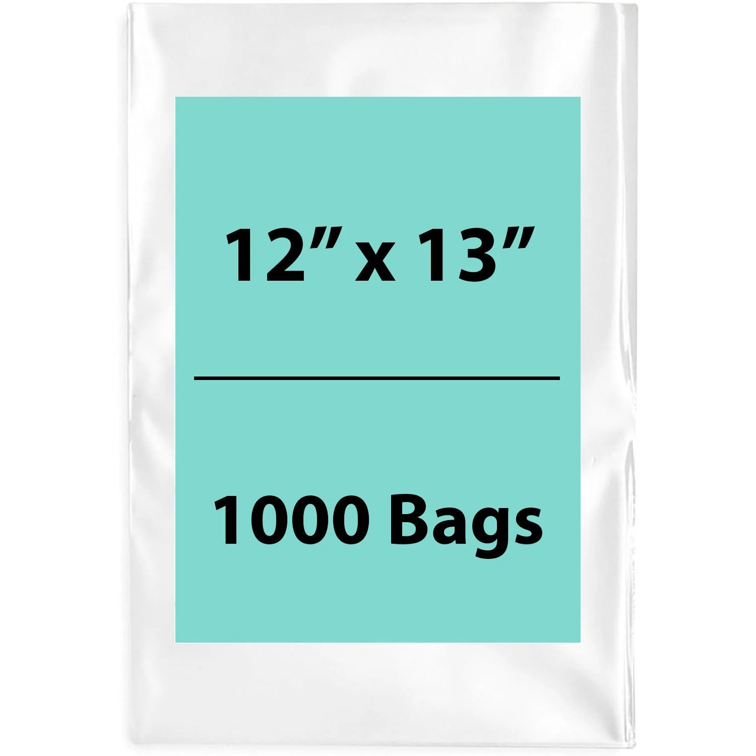 12X13 inches Clear Flat Poly Bags 1.5Mil Open Top (LDPE)