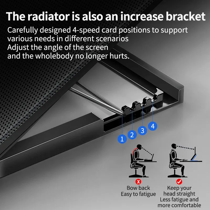17-Inch Gaming Laptop Cooling Pad with LED Fans