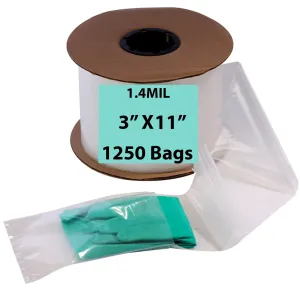 3X11 Inches Kwik-Fill® Pre-Opened Bags on Roll 1.4 Mil Auto Bag 1250/RL