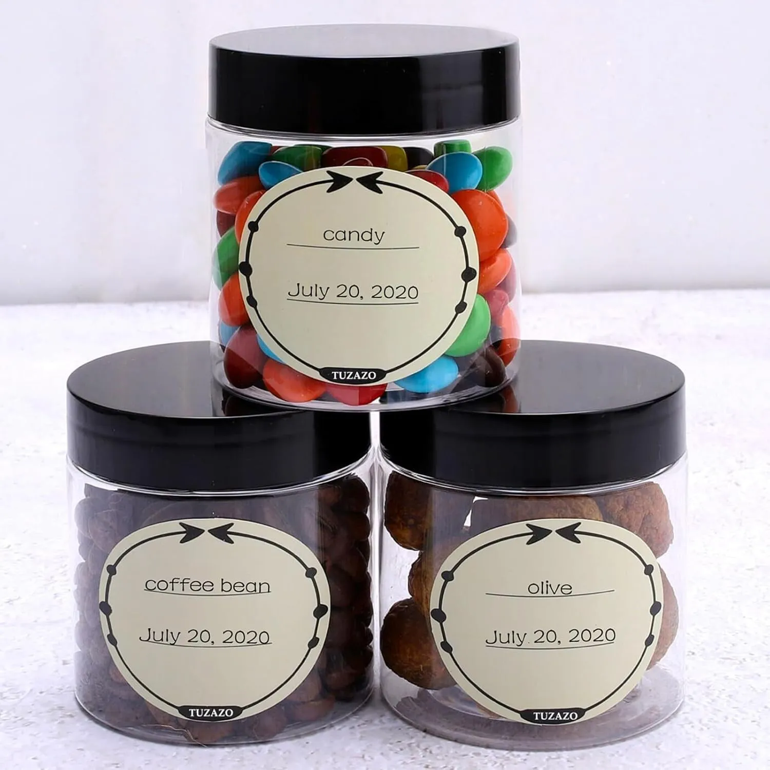 4 Oz Plastic Container Jars with Lids and Labels BPA Free, Empty round Clear Cosmetic Slime Jars for Lotion, Cream, Ointments, Body Butter, Makeup, Travel Storage (12 Pack)