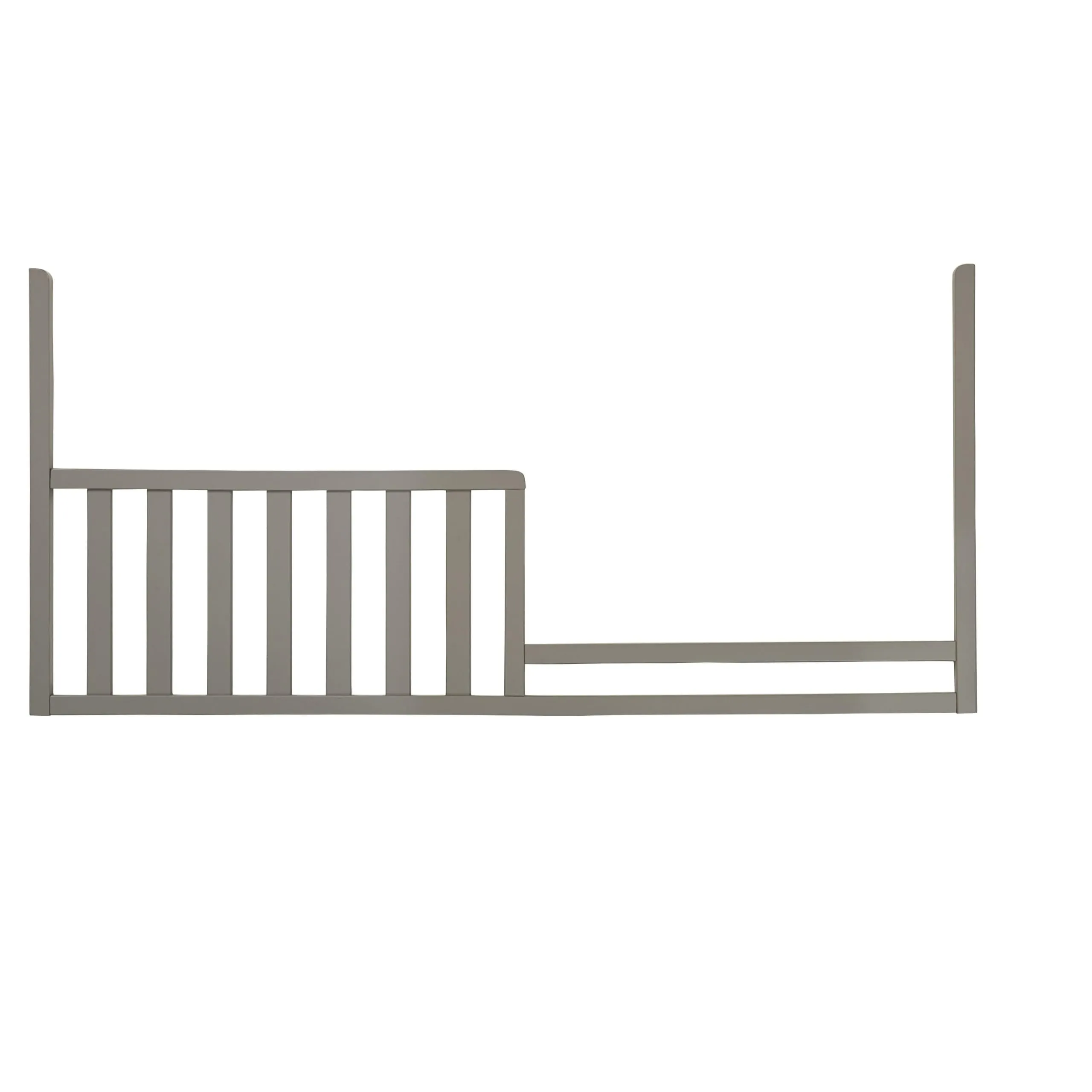 54" Wide Modern Wood Toddler Rail Gray