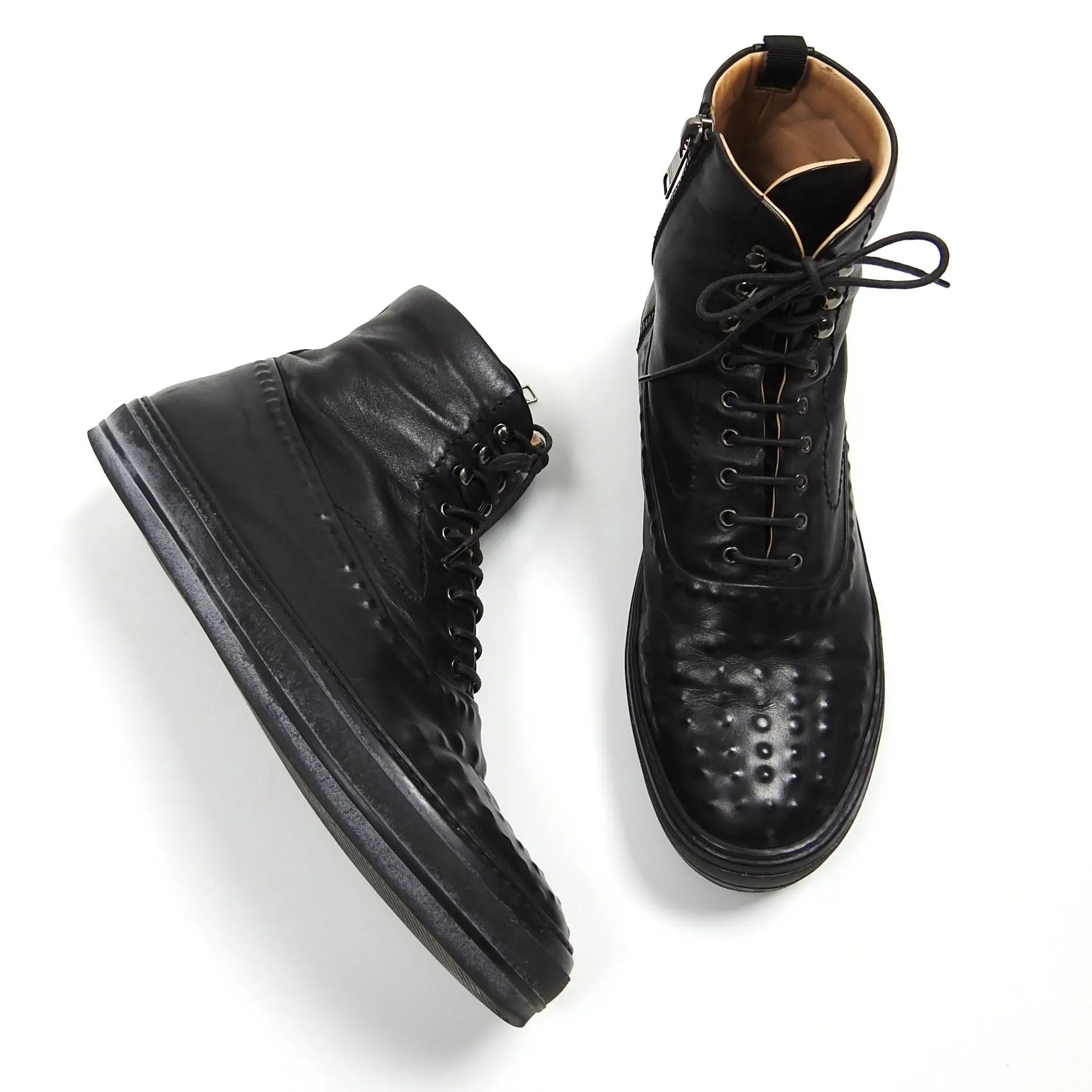 Alexander McQueen Black Studded High Top Size 45