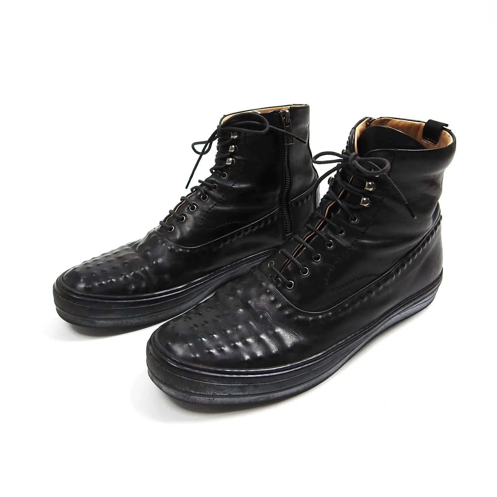 Alexander McQueen Black Studded High Top Size 45
