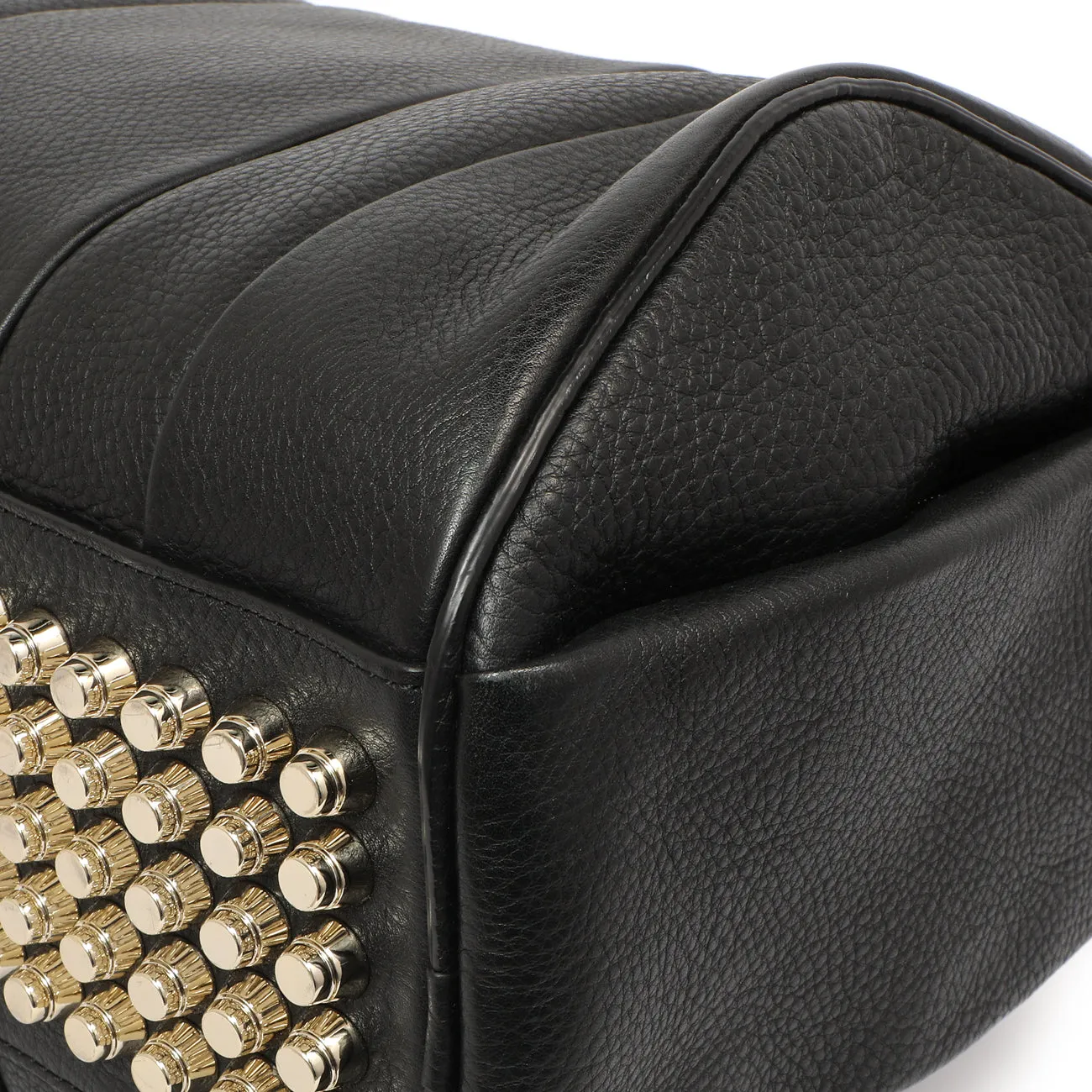 Alexander Wang Black Pebbled Lambskin Rocco