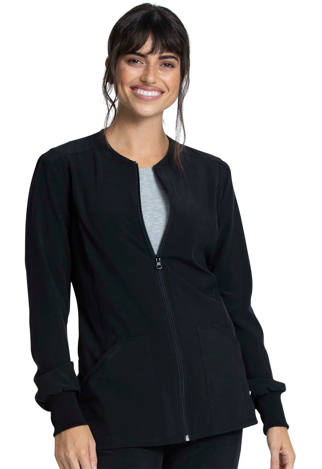 Allura CKA384 Zip Front Jacket Black