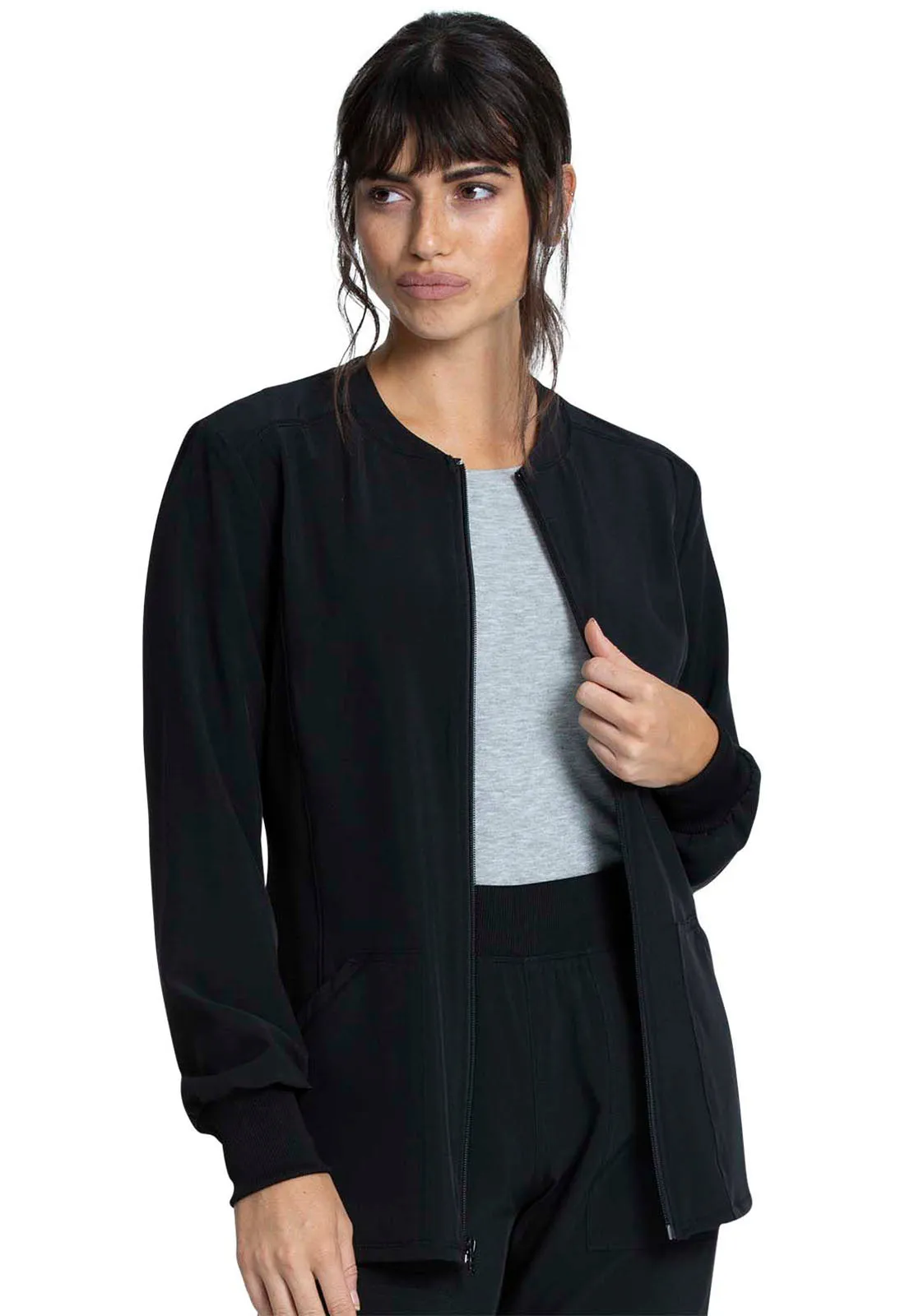 Allura CKA384 Zip Front Jacket Black