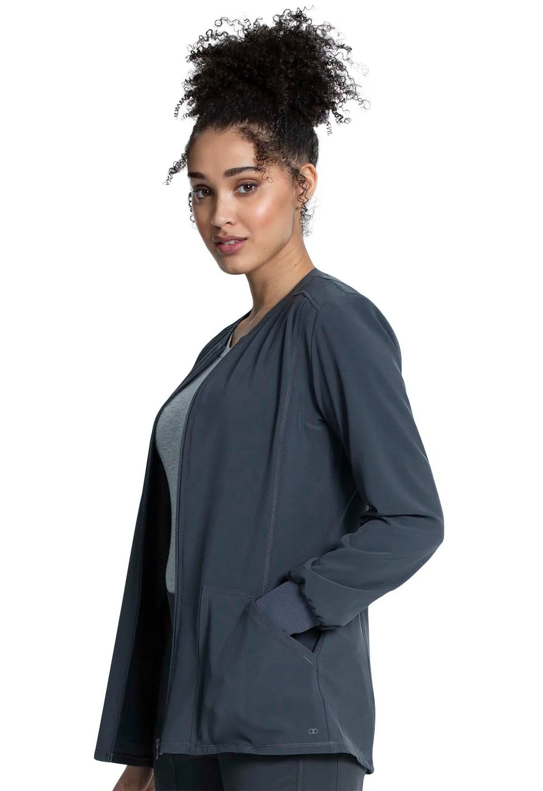 Allura CKA384 Zip Front Jacket Pewter
