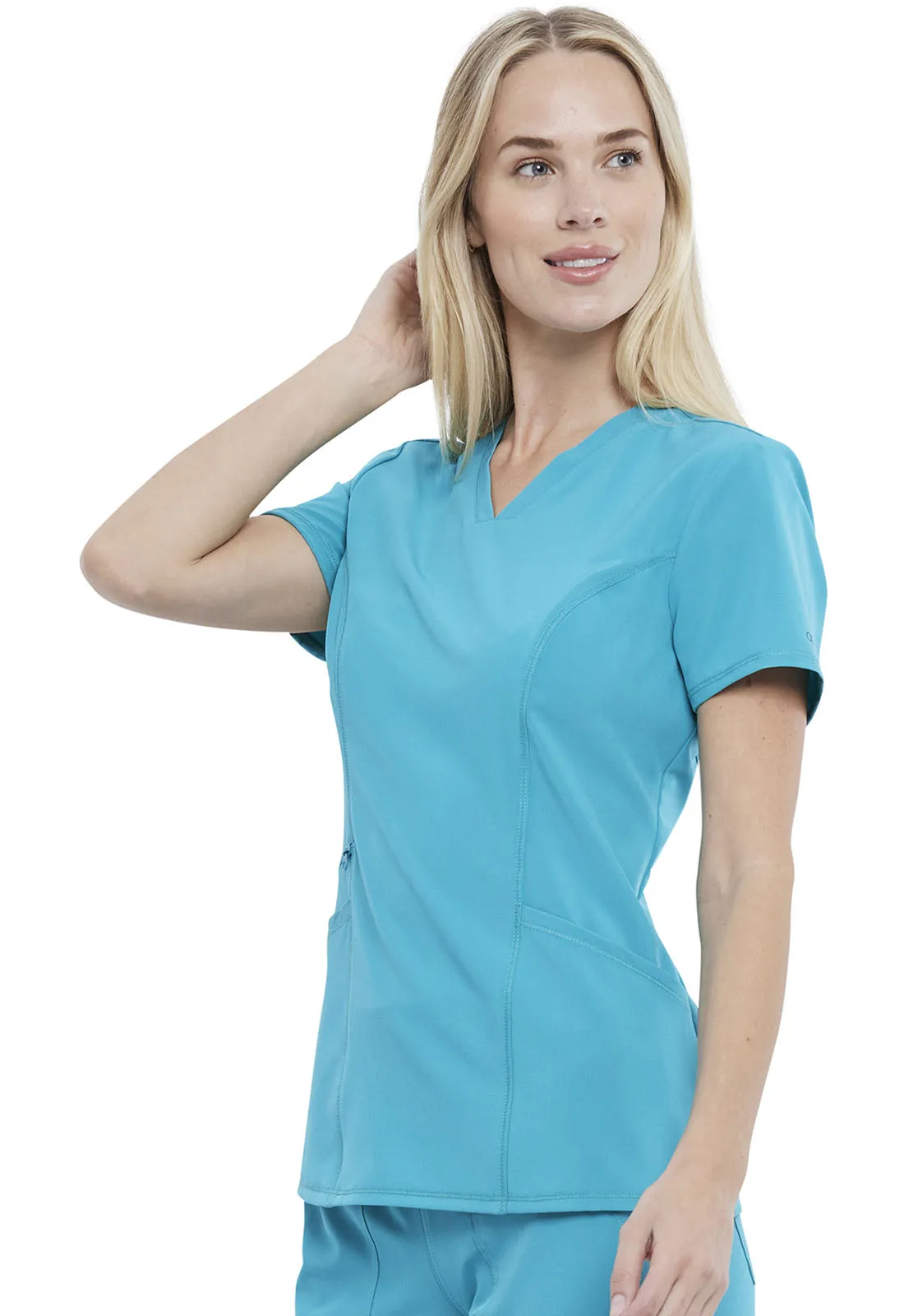 Allura CKA684 V-Neck Top Teal Blue