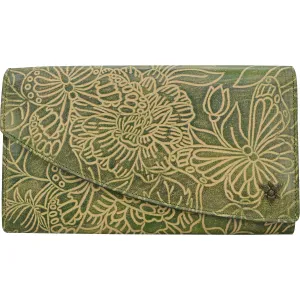 Anuschka Accordion Flap Wallet Jade Leather