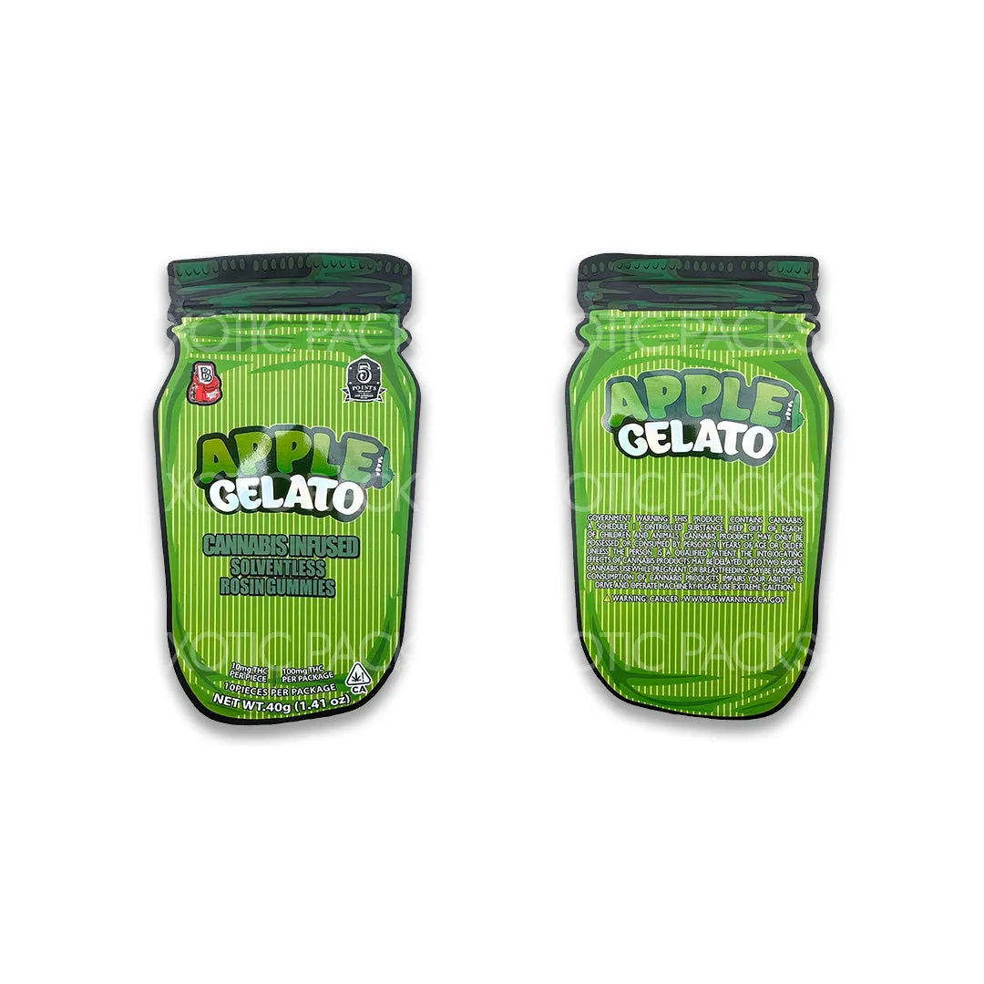 Apple Gelato Rosin Gummies Mylar Bag (EMPTY)