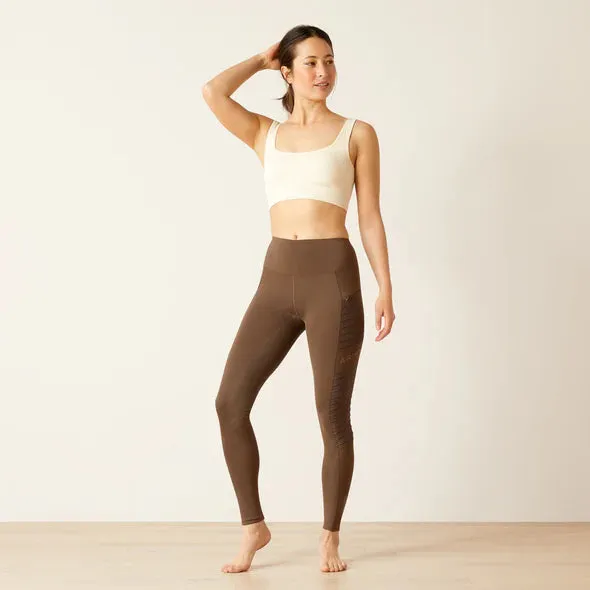 Ariat EOS Full Seat Ladies Tights Banyan Brown