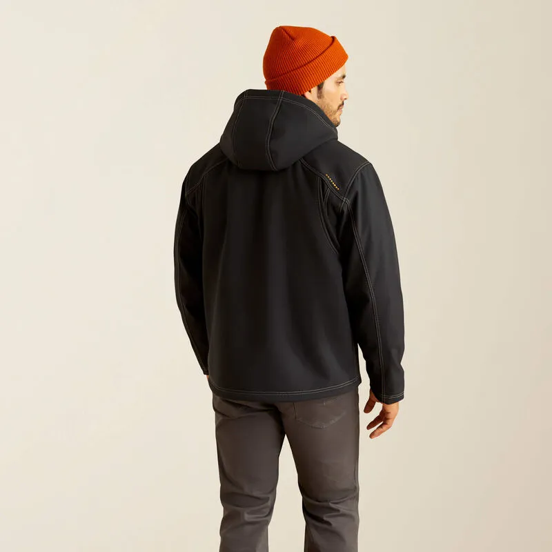 Ariat Men's Rebar Sherpa Stretch Canvas Softshell Jacket Black - 10052112