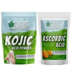 Ascorbic Acid Powder & Korean Kojic Acid powder boost immunity | 113GM (Pack of 2)