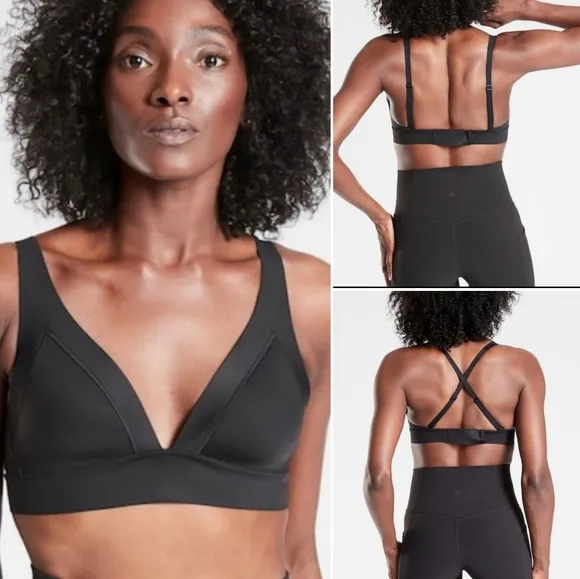 Athleta A-C Essential Bra Black Size Small