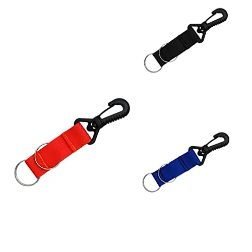 ATORSE Lanyard Webbing Strap with Swivel Snap Clip for Snorkel Scuba Diving Black
