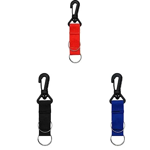 ATORSE Lanyard Webbing Strap with Swivel Snap Clip for Snorkel Scuba Diving Black