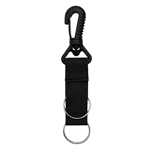 ATORSE Lanyard Webbing Strap with Swivel Snap Clip for Snorkel Scuba Diving Black