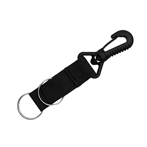 ATORSE Lanyard Webbing Strap with Swivel Snap Clip for Snorkel Scuba Diving Black