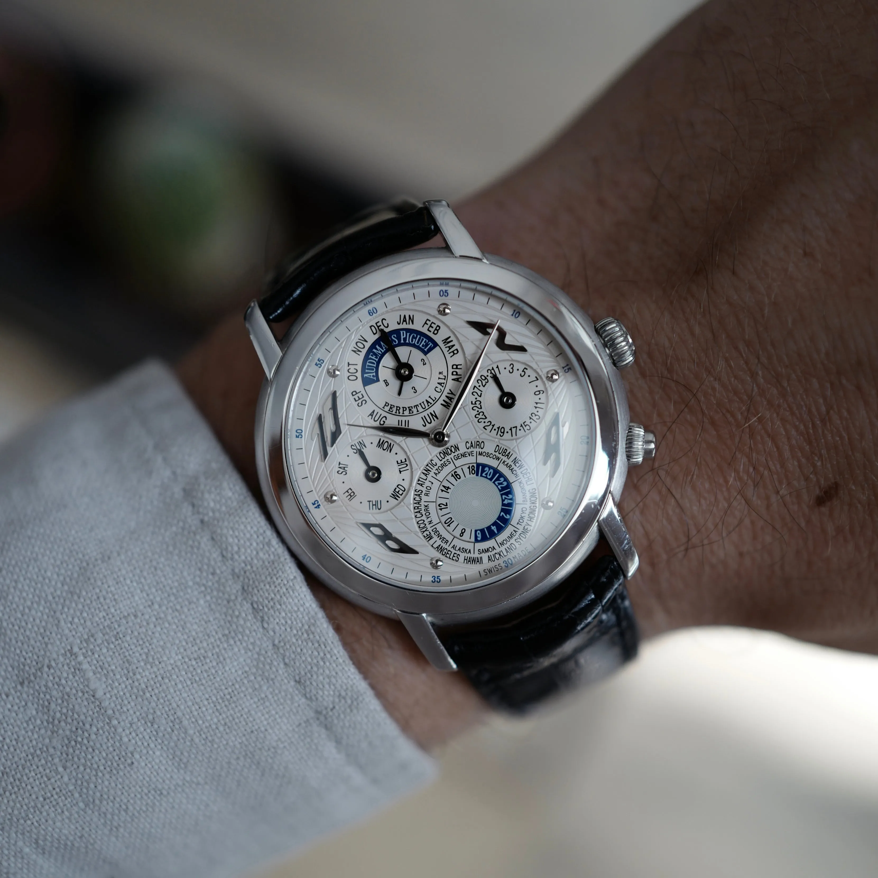 Audemars Piguet White Gold Quantieme Perpetual Metropolis, Anniversary Edition