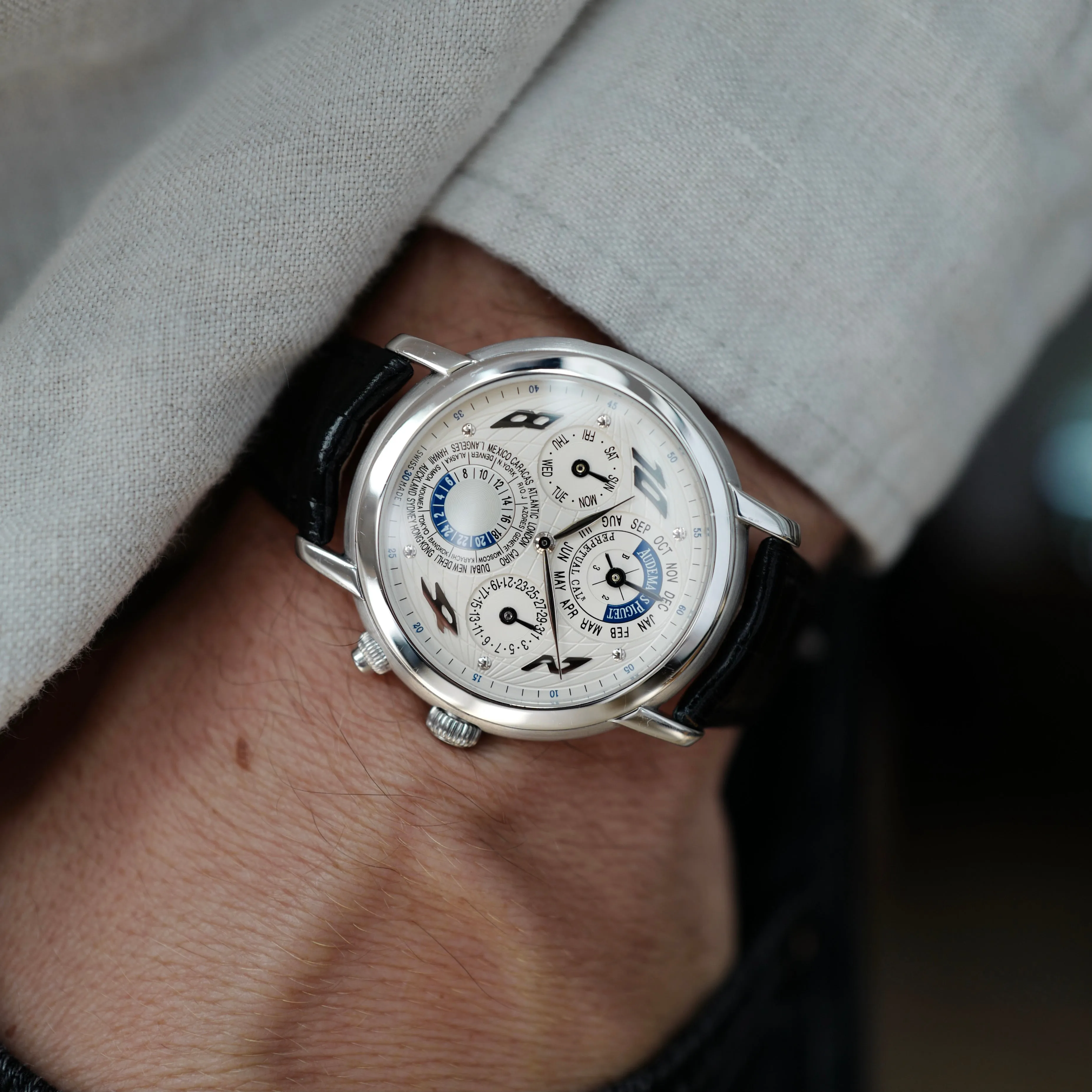 Audemars Piguet White Gold Quantieme Perpetual Metropolis, Anniversary Edition