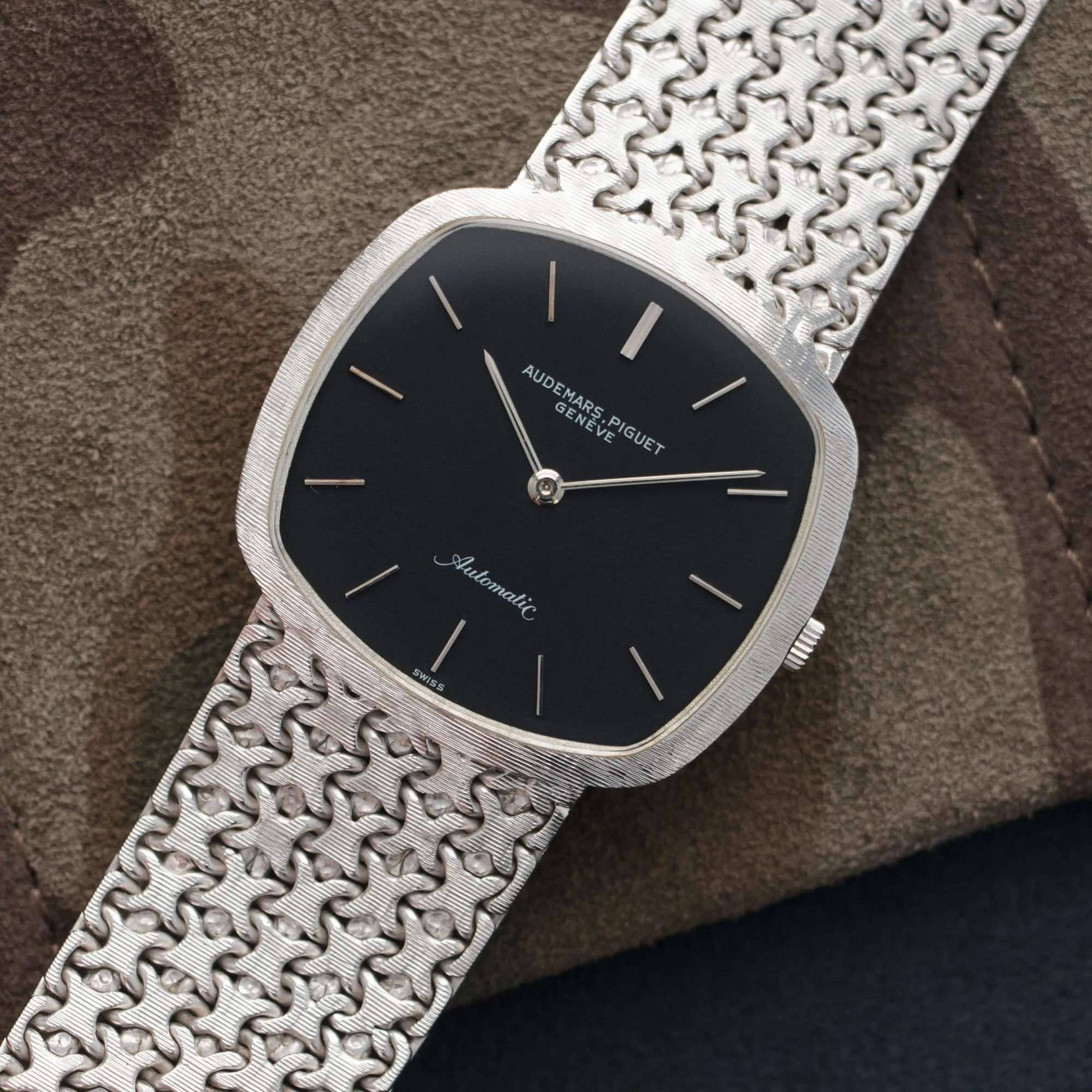 Audemars Piguet White Gold Unusual Automatic Bracelet Watch