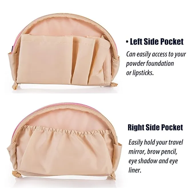 Ayleen | Waterproof Half Moon Cosmetic Makeup Bag