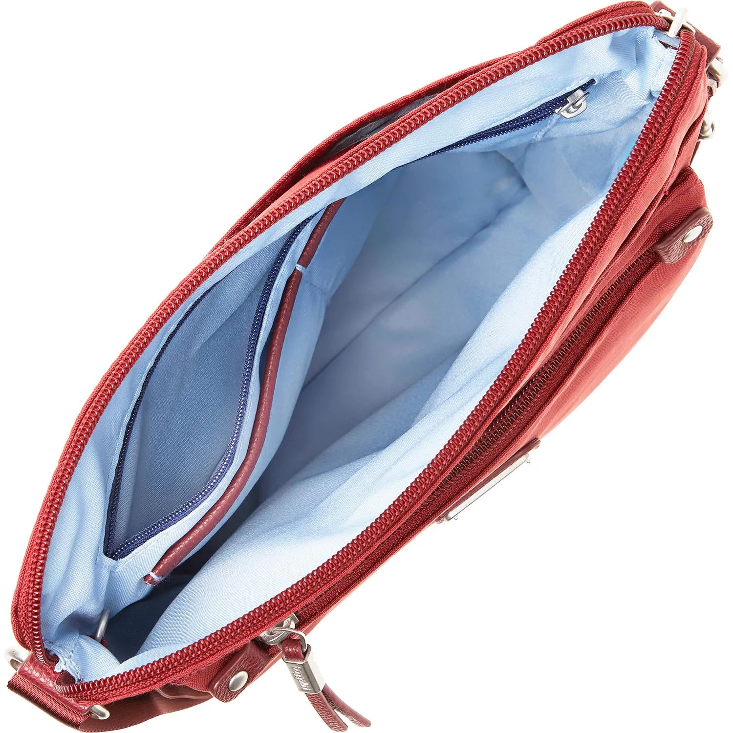 Baggallini Go Bagg With RFID Phone Wristlet Russet Red Nylon