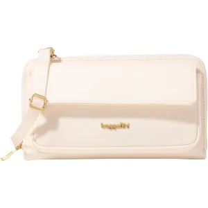 Baggallini RFID Phone Wallet Crossbody Coconut Twill
