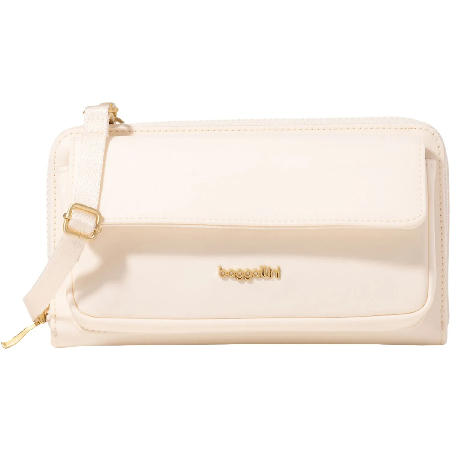Baggallini RFID Phone Wallet Crossbody Coconut Twill