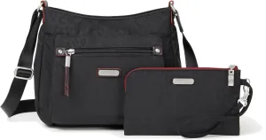 Baggallini Uptown Crossbody Black Cheetah