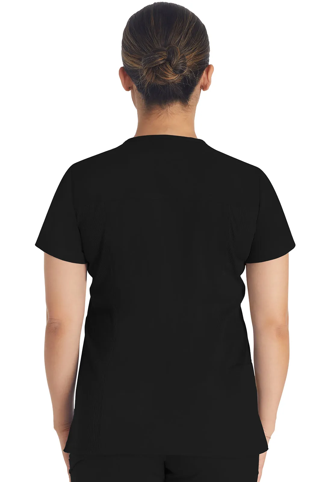 Balance DK671 Notched V-Neck Top Black