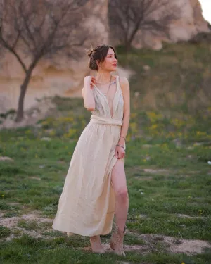 Beige Convertible Dress