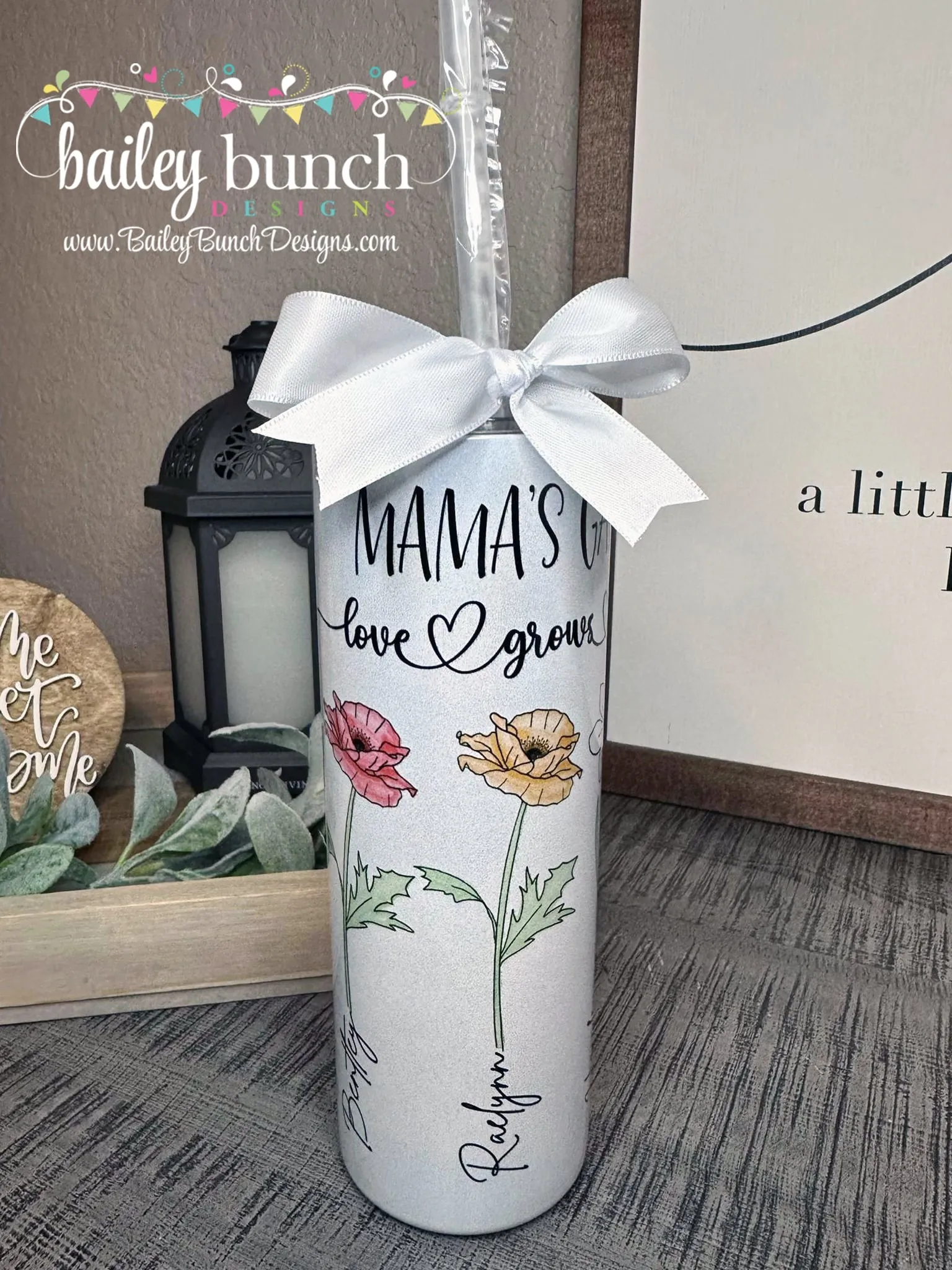 Birth Flowers Mother's Day Shimmer Glitter Tumbler TUMBBIRTHFLOWER0520