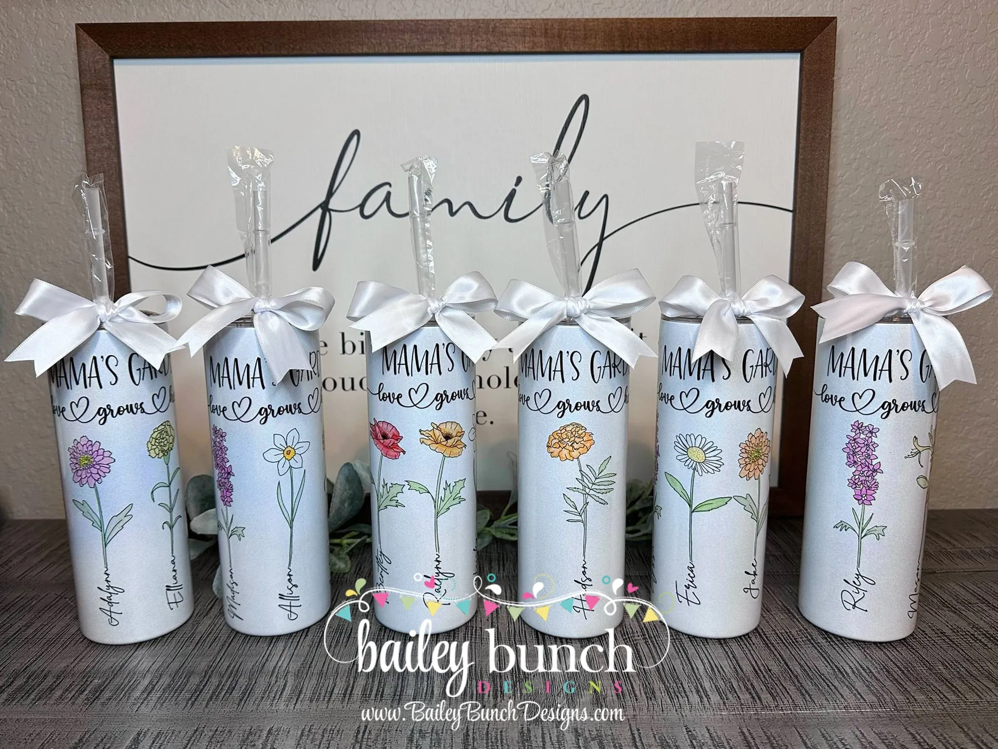 Birth Flowers Mother's Day Shimmer Glitter Tumbler TUMBBIRTHFLOWER0520