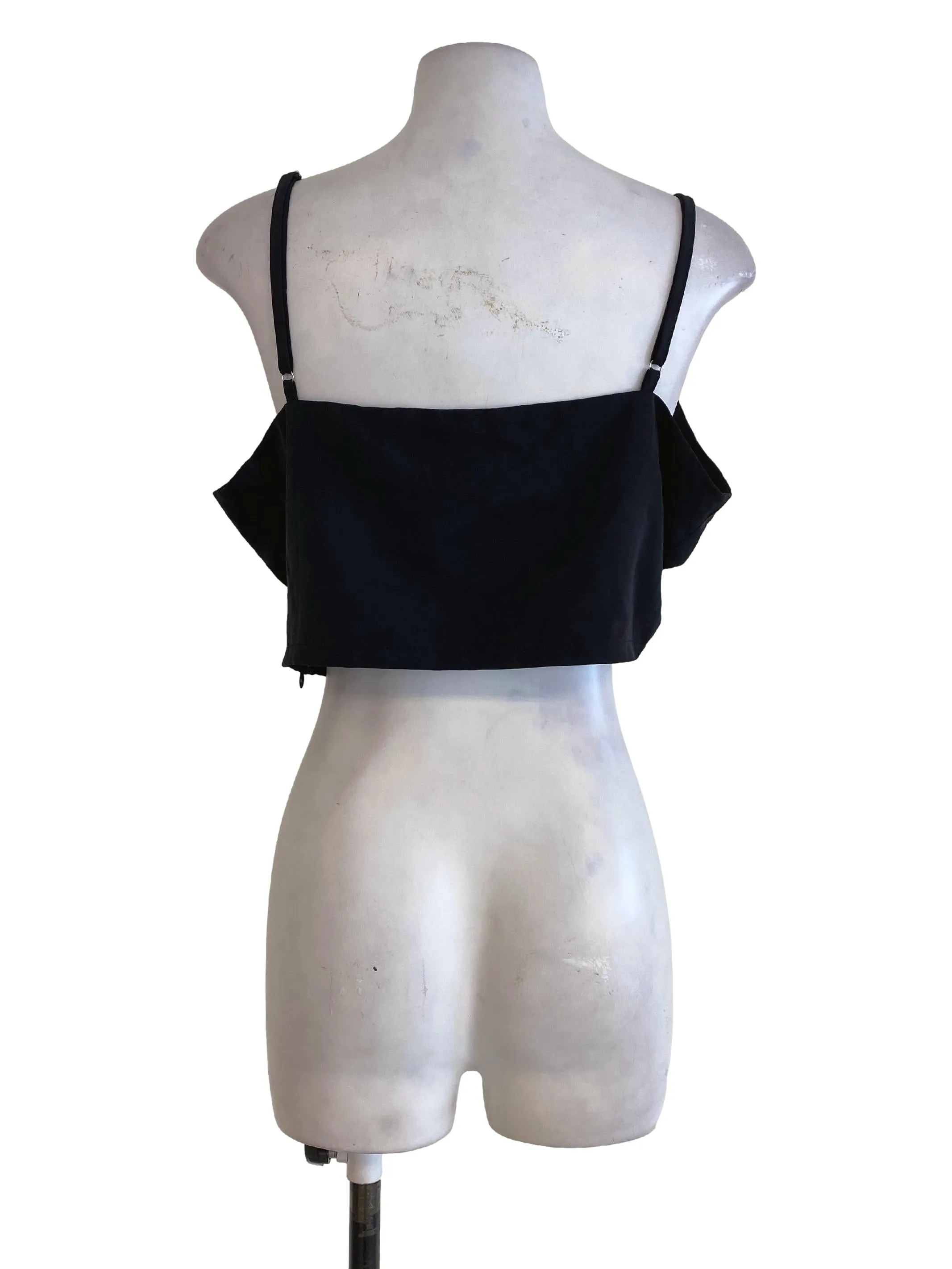 Black Overlapped Top