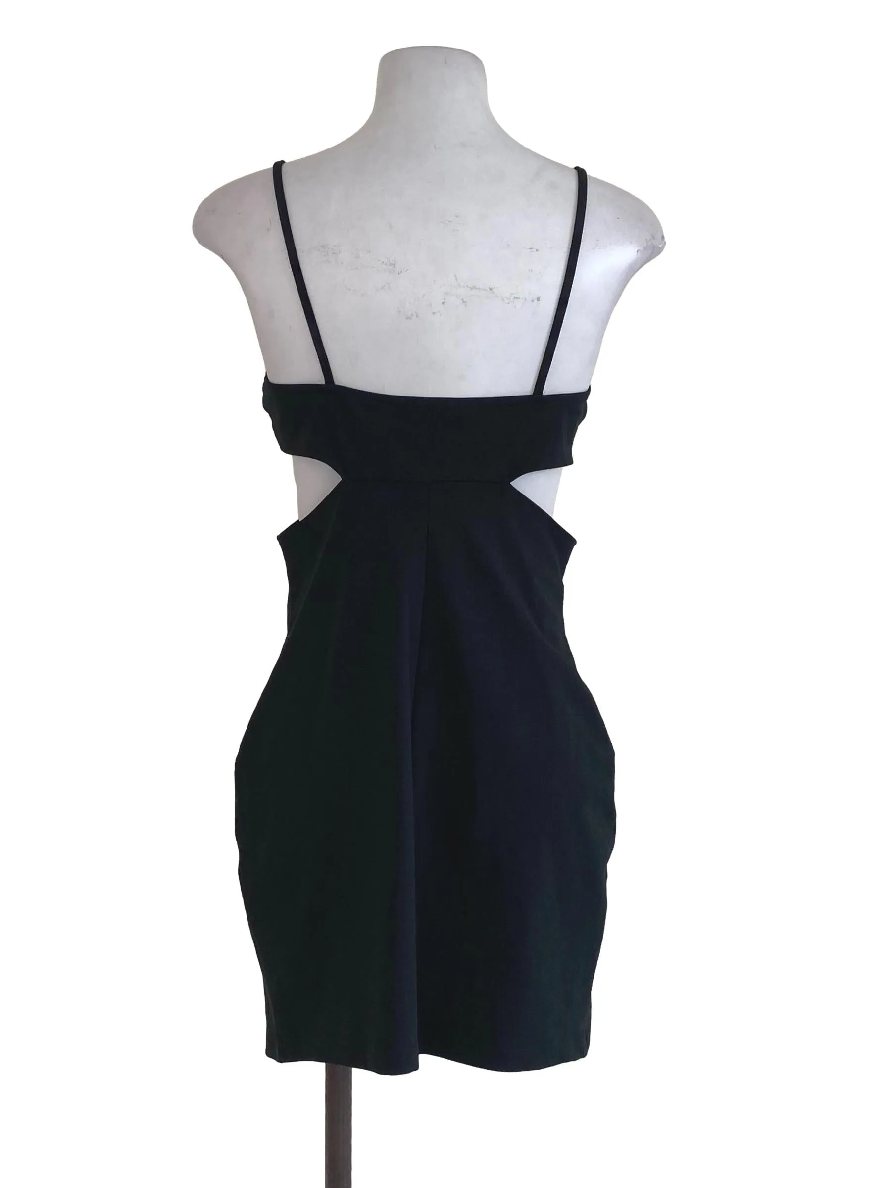 Black Plain Mini Bodycon Dress