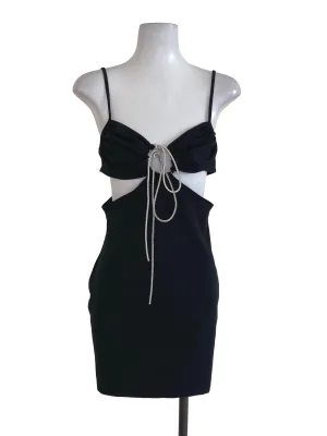 Black Plain Mini Bodycon Dress