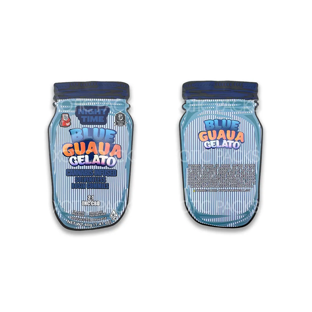 Blue Guava Gelato Rosin Gummies Mylar Bag (EMPTY)