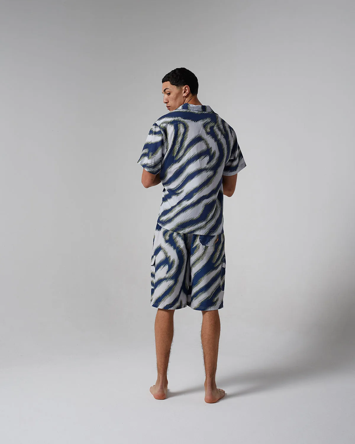 Blue Zebra Short Sleeve Shirt