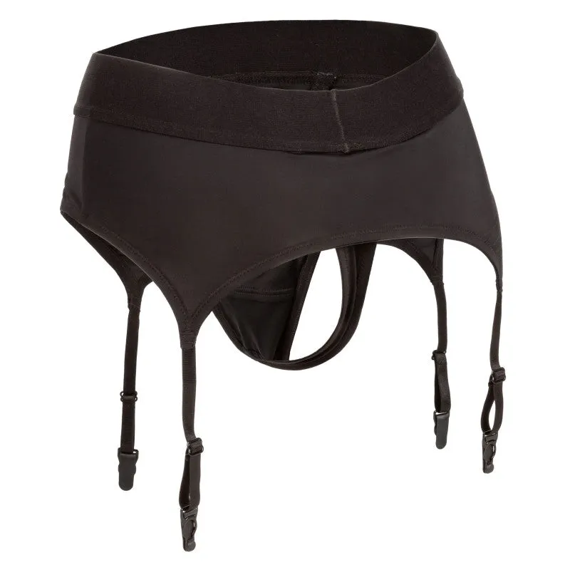 Boundless Thong With Garter - 2l/3xl - Black