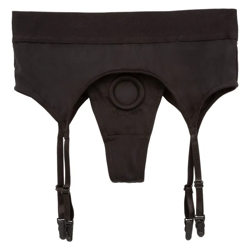 Boundless Thong With Garter - 2l/3xl - Black