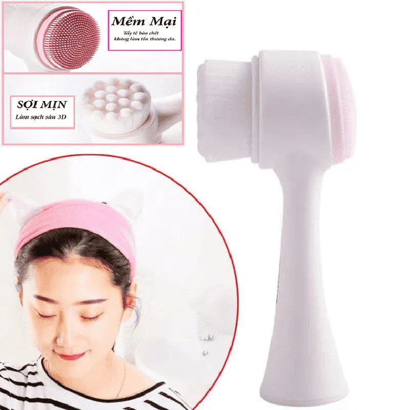 Cọ Rửa Mặt Hai Đầu Youberry Face Wash 3D Brush