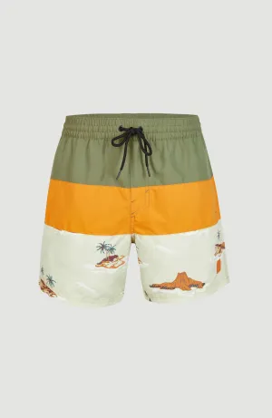 Cali Block 15'' Badehose | Beige Lost Island