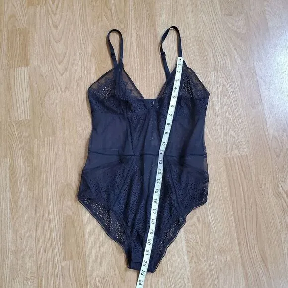Calvin Klein CK Black Excite Mesh Teddy Bodysuit - size Medium