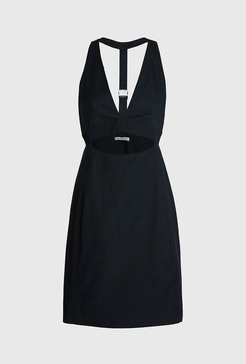 CALVIN KLEIN OPEN BACK UTILITY DRESS